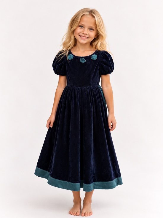 You babes Other - Y O U Babes Vintage Velvet Dress Girls Castlecore Formal Winter Wedding Heirloom
